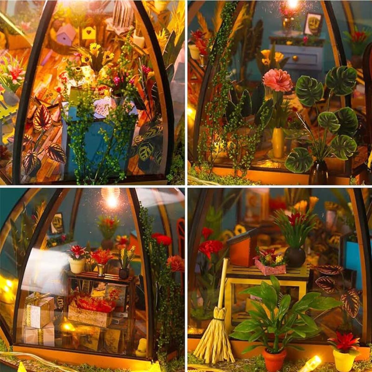 Miniaturowy domek - Słońce w kwiatach