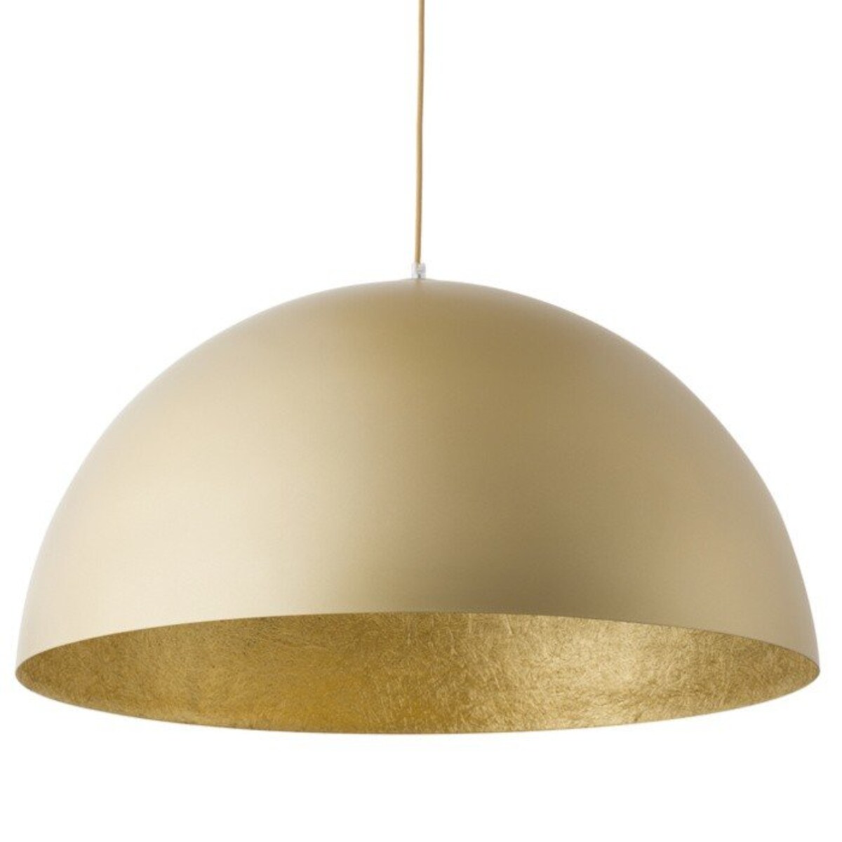 Metalowa kopuła wisząca SFERA złota lampa do salonu nad stół