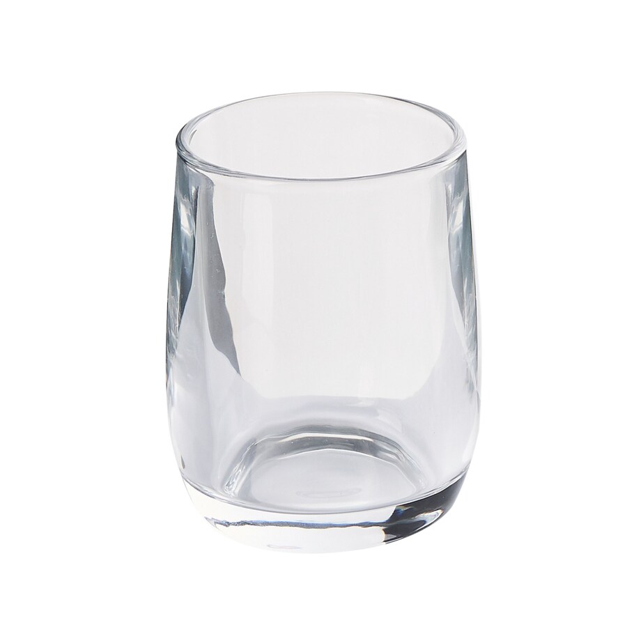 4-częściowy zestaw akcesoriów łazienkowych szklany przezroczysty SONORA