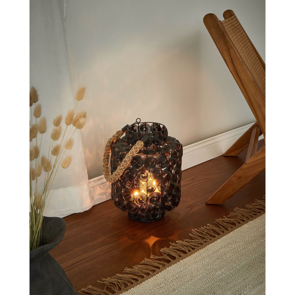 Lampion MMOJSTIR Metal 35 cm Czarny