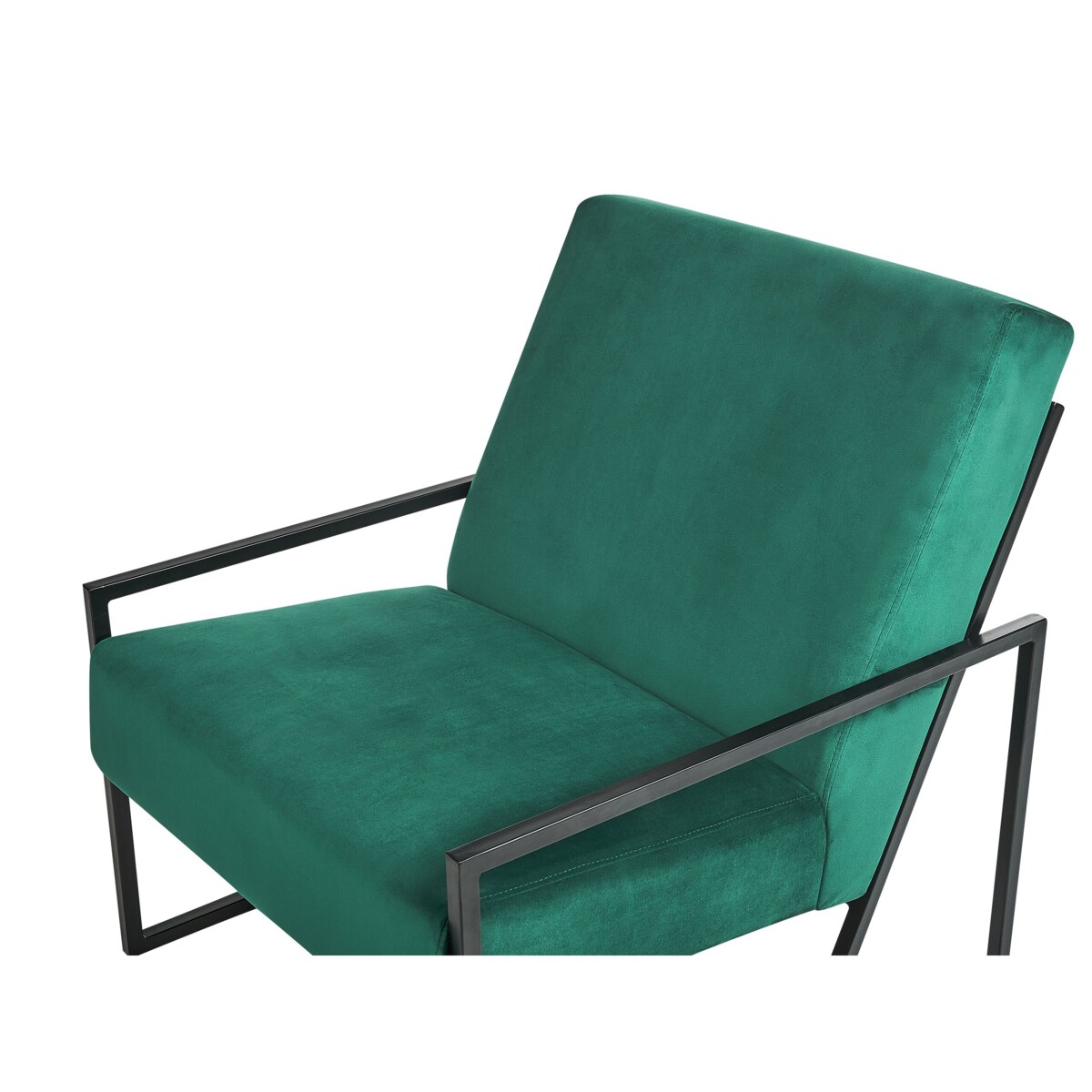 Fotel welurowy zielony DELARY