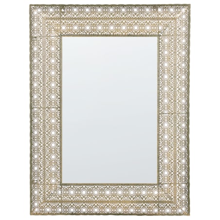 Lustro ścienne 60 x 90 cm złote DEHRADUN