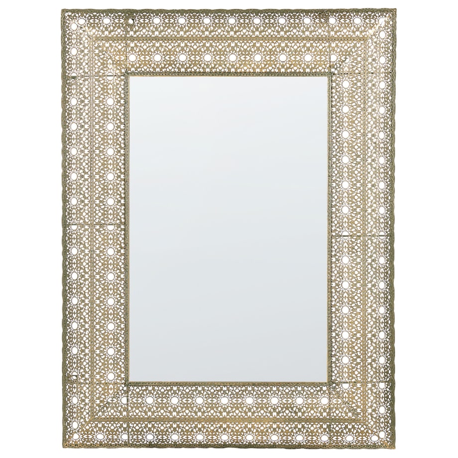 Lustro ścienne 60 x 90 cm złote DEHRADUN