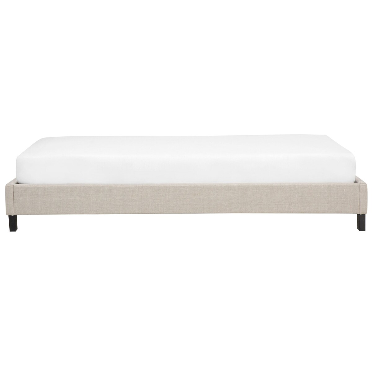 Łóżko tapicerowane bez zagłówka 90 x 200 cm beżowe ROANNE