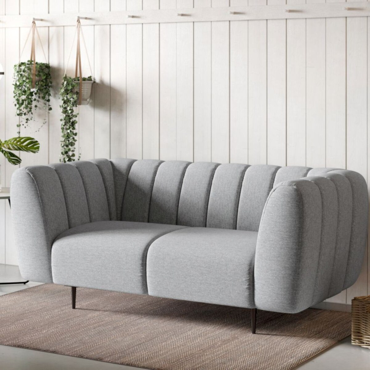 Shel Sofa 2-osobowa - jasnoszara