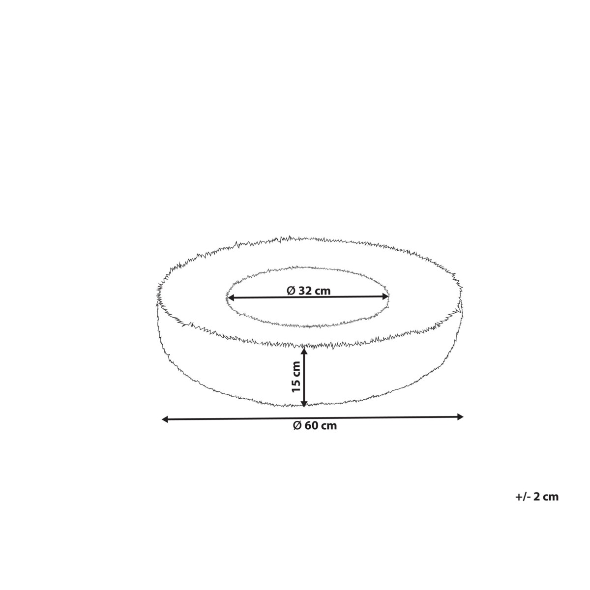 Legowisko 60 x 60 cm jasnoszare KULU