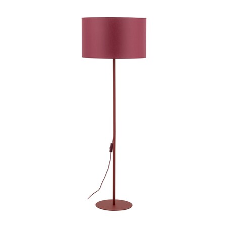 Lampa Stojąca Tk Lighting Dalum Burgundowa Bordowa Podłogowa 1Xe27 Abażur 50Cm, Wysokość 151Cm
