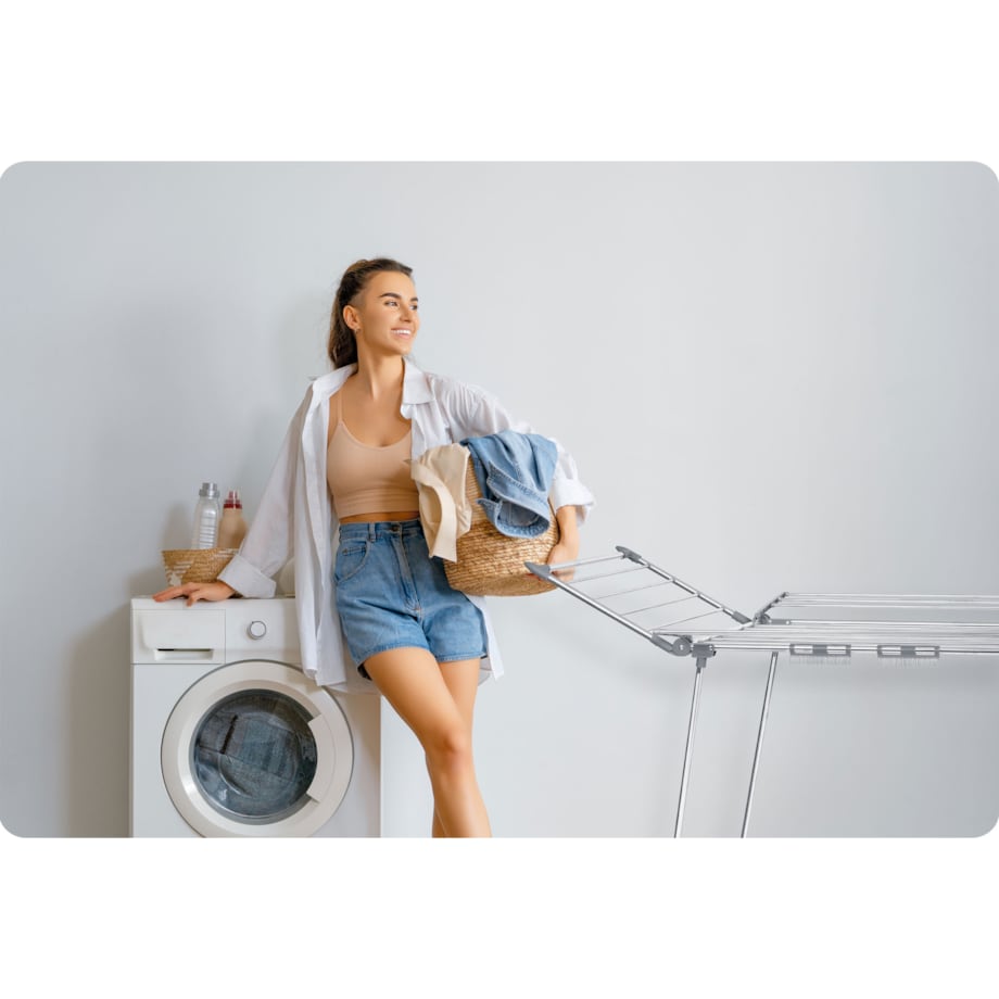 Suszarka na pranie ze stali nierdzewnej stojąca 22m Massido Lina