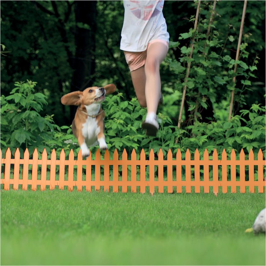 Płotek Ogrodowy 3,22 M Obrzeże Trawnikowe Palisada Terakota