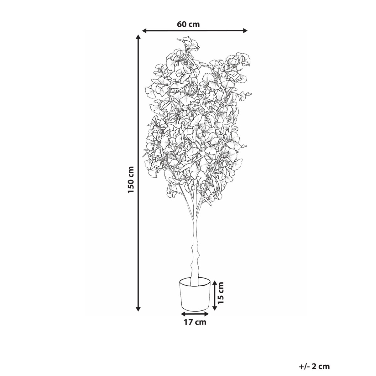 Sztuczna roślina GINKGO TREE 150 cm Zielony