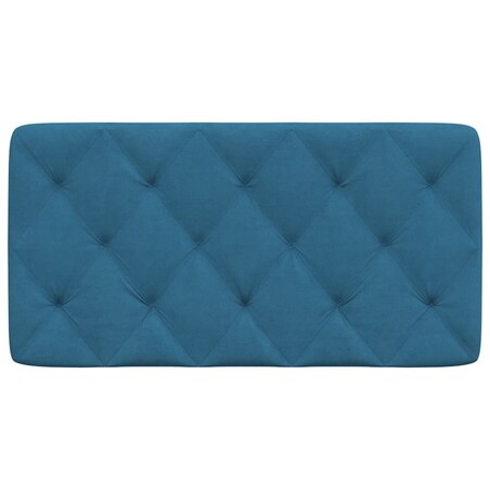 vidaXL Poduszka na wezgłowie, niebieska, 100 cm, aksamitna