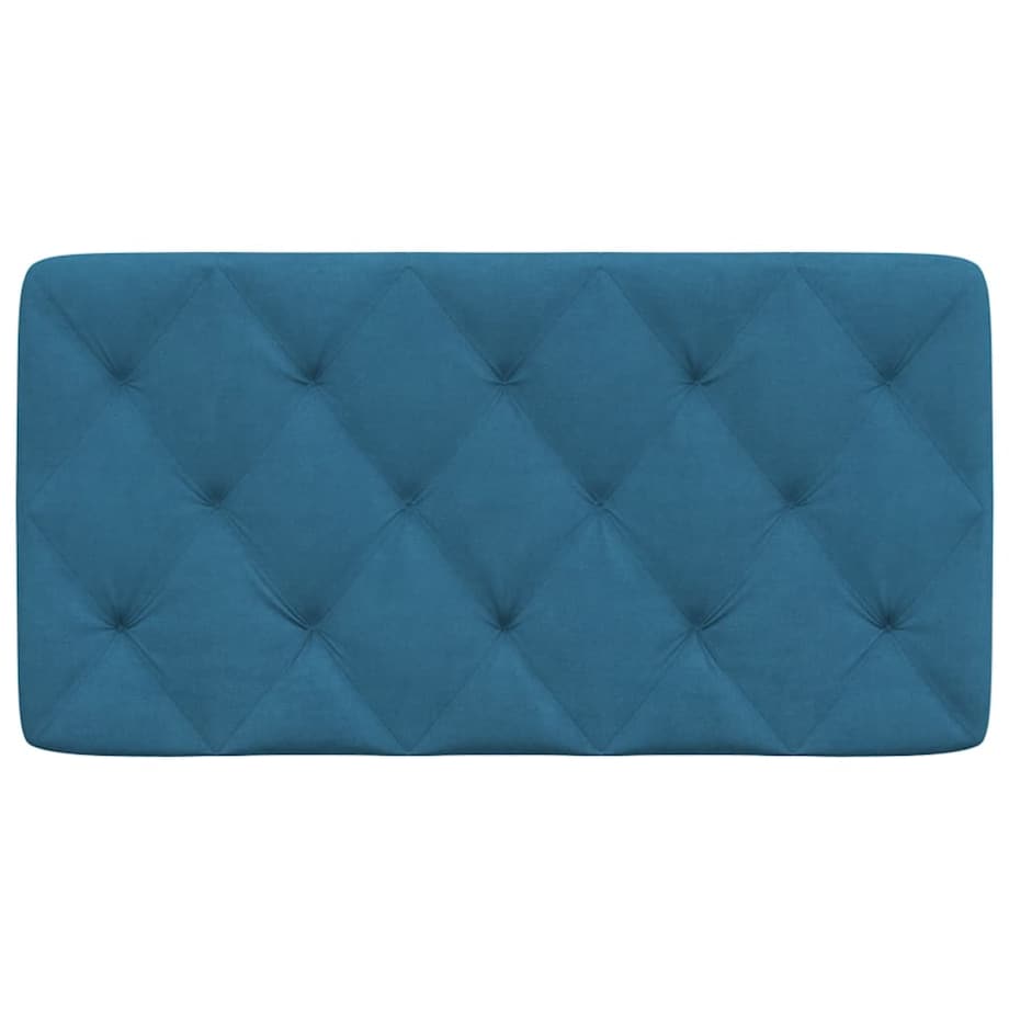 vidaXL Poduszka na wezgłowie, niebieska, 100 cm, aksamitna