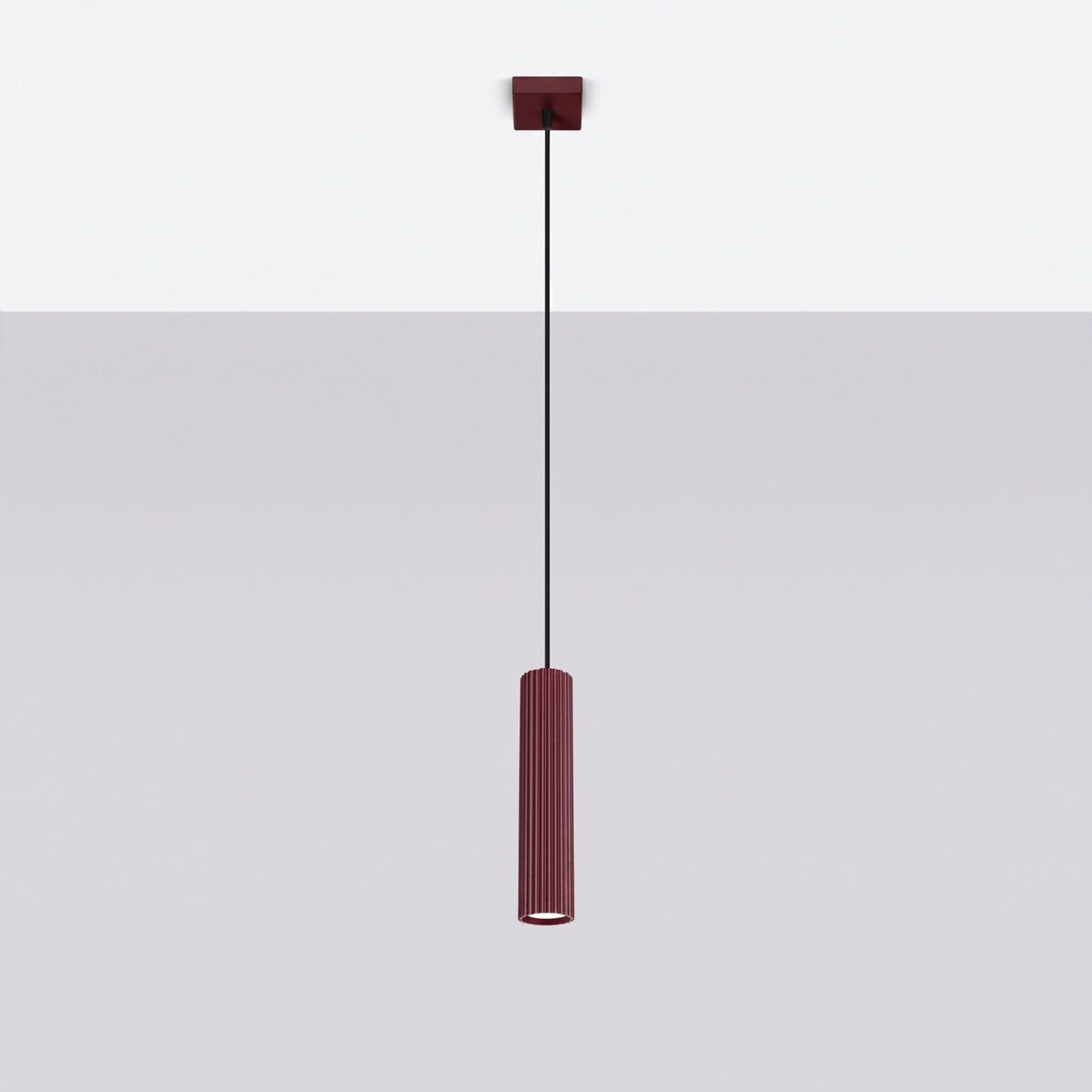 Lampa wisząca KARBON 1 burgund
