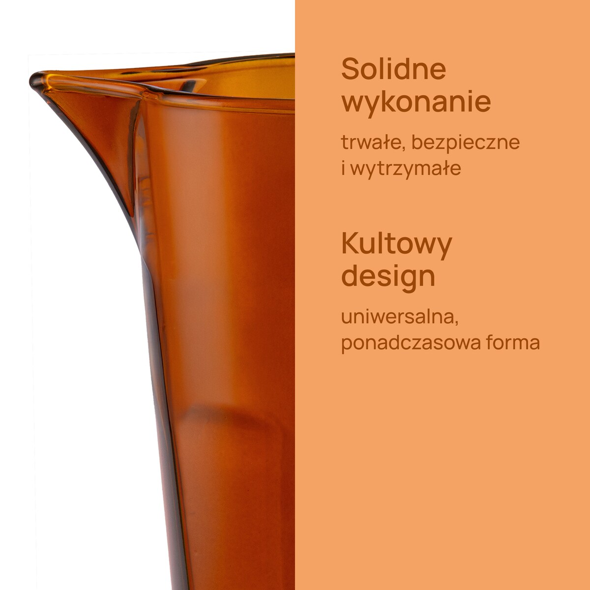 Dzbanek w stylu vintage bursztynowy Alva Retro 1000 ml