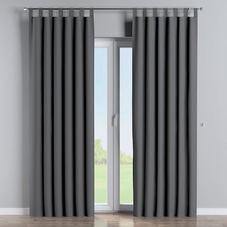 Zasłona na szelkach 1 szt. 130x245 grafitowy