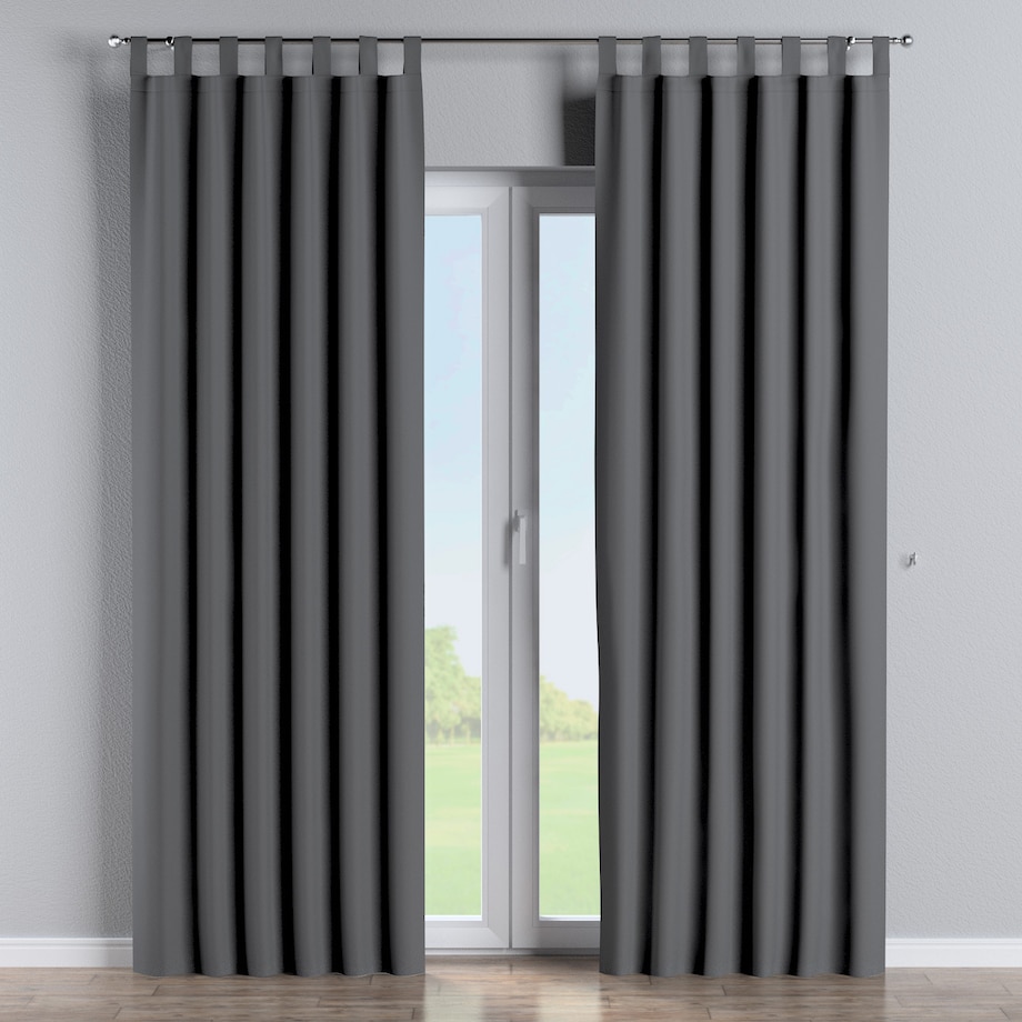 Zasłona na szelkach 1 szt. 130x245 grafitowy