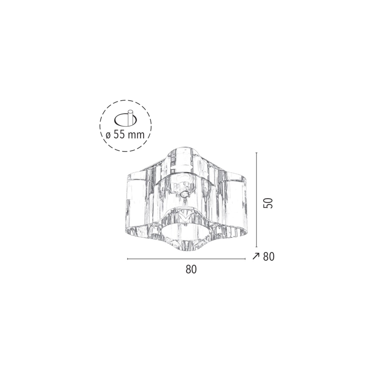 Zestaw Oczek Sufitowych BRITOP Lighting 3xG4 LED 2,3W z zasilaczem, Transparentne Szkło, Polski Producent 3 szt.