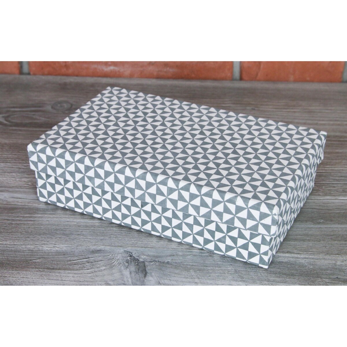 PUDEŁKO na półkę KARTONOWE czarno-białe KOMPLET 3