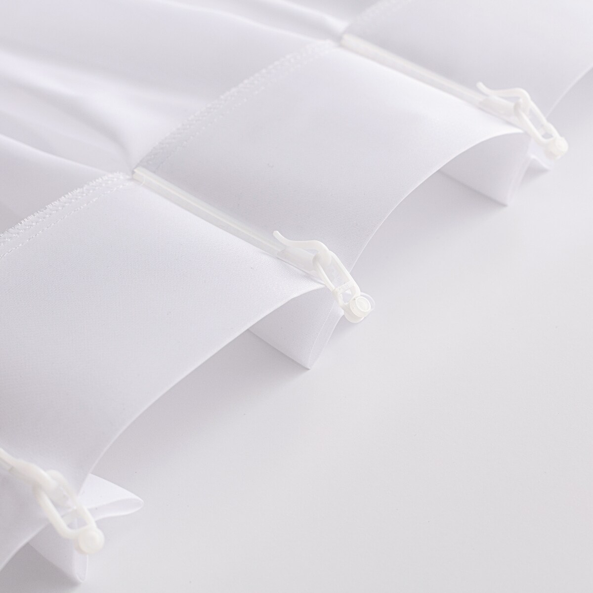 Firana na haczykach flex podwójnych 300x265 biały