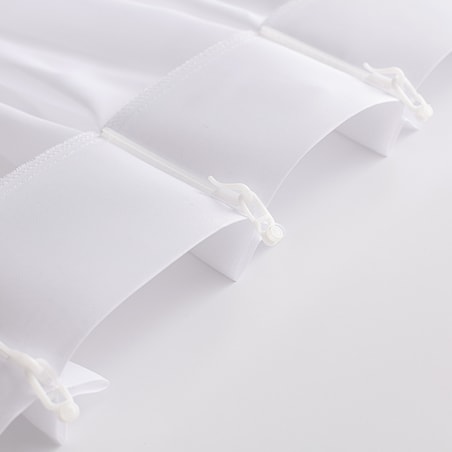 Firana na haczykach flex podwójnych 300x265 biały