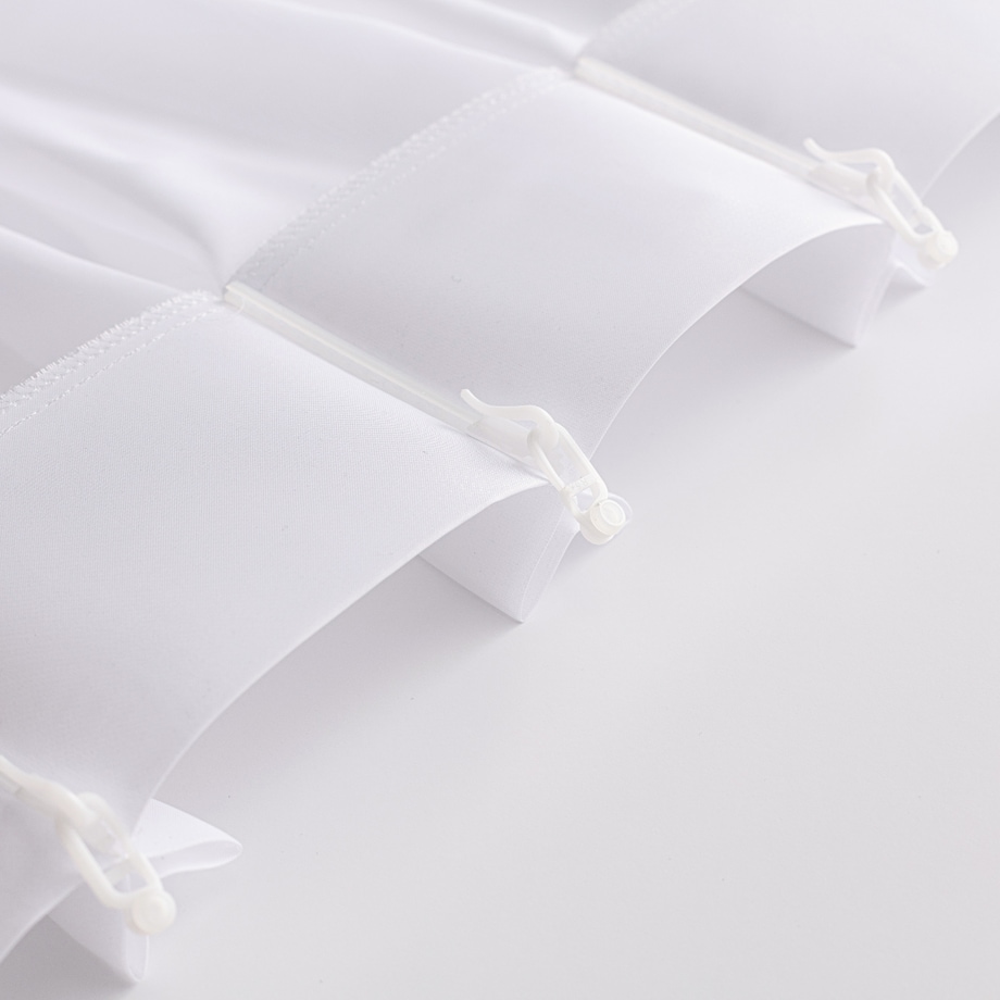 Firana na haczykach flex podwójnych 300x265 biały