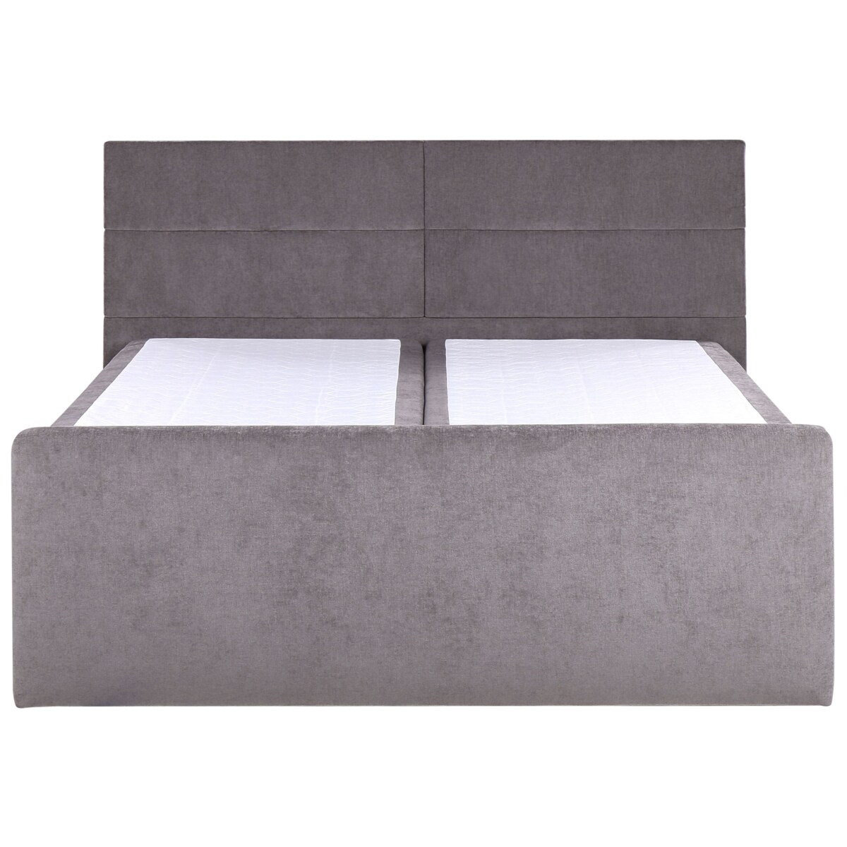 Łóżko kontynentalne z pojemnikami 180 x 200 cm beżowoszare ARISTOCRAT