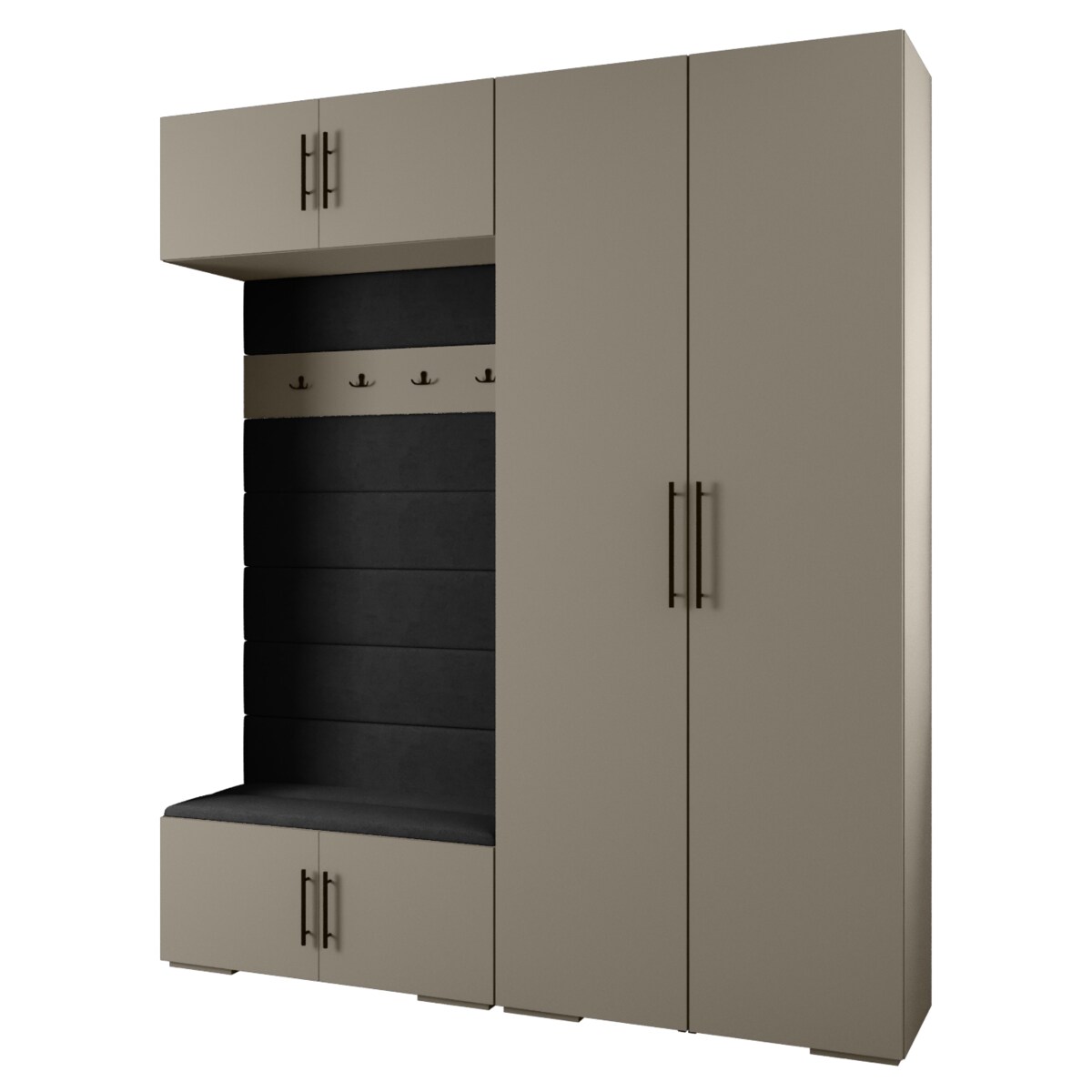 Garderoba do przedpokoju INOVA 3 Z18 kaszmir+czarny+manila18