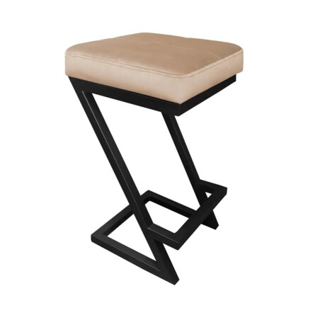 Hoker niski ZAZU VELVET beżowy