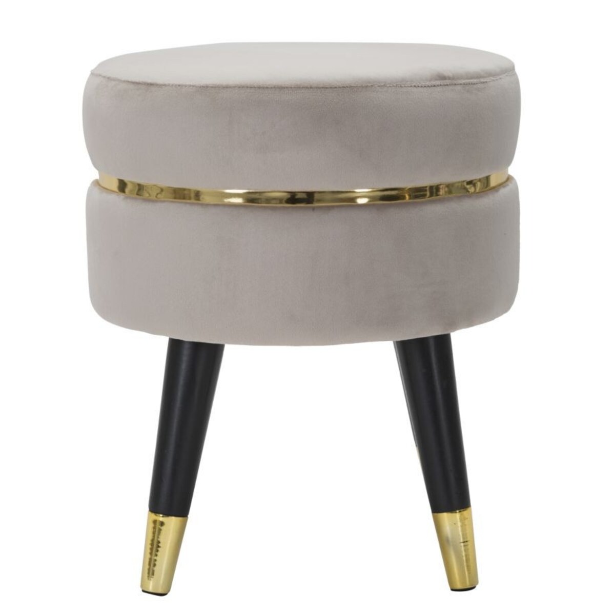 Pufa taboret dekoracyjny 40,5xØ35 cm PARIGI szary