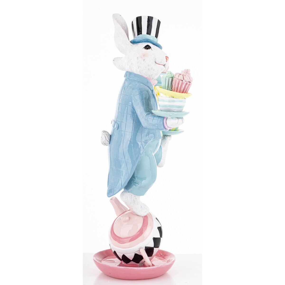 Dekoracja - królik na herbacianym czajniczku 41,5x22x13,5 cm CIRCUS