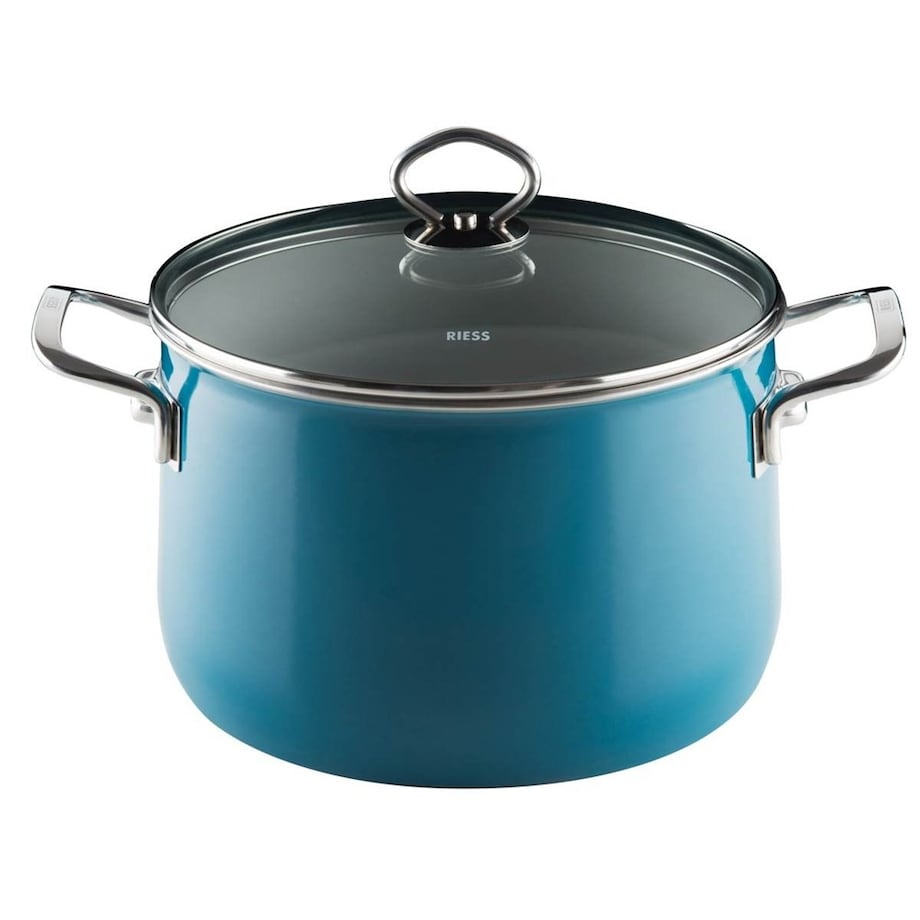 aquamarin Set Morski Zestaw 4 Garnków Emaliowanych Z Pokrywkami I Patelnią