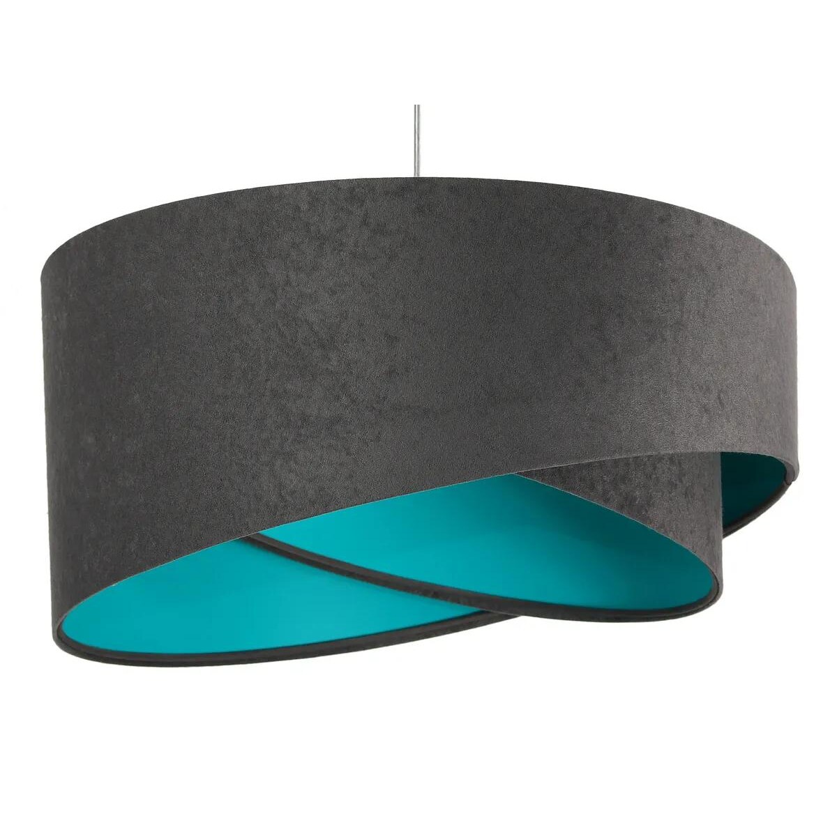 Lampa wisząca GEMSTONE GRAY grafitowa/turkusowa