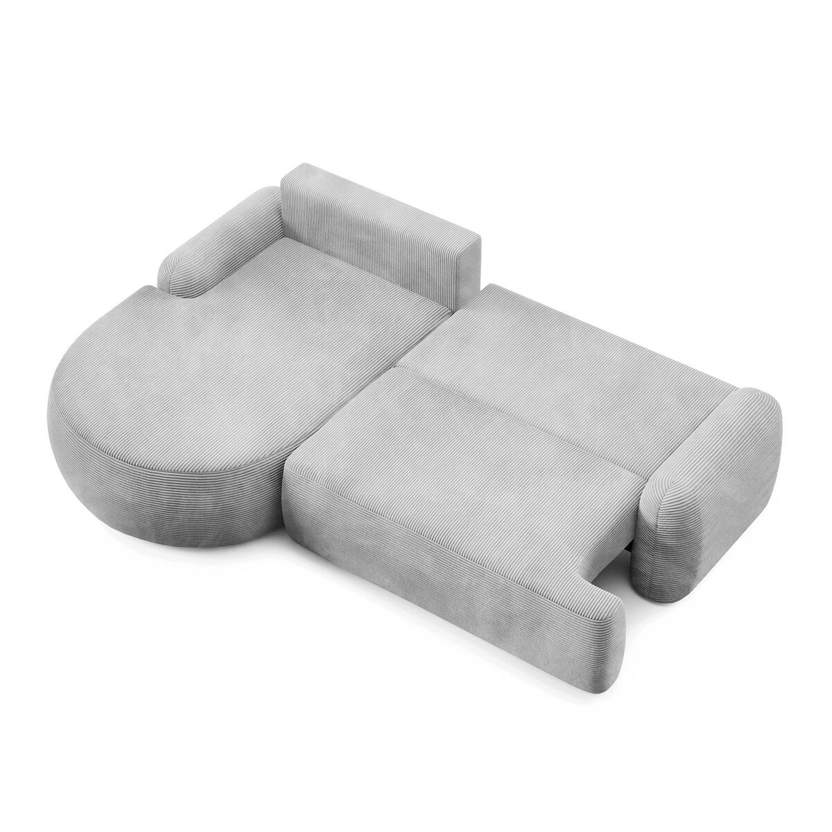 Zaokrąglony narożnik CLEO II z funkcją spania, wersja lewa, Poso 110