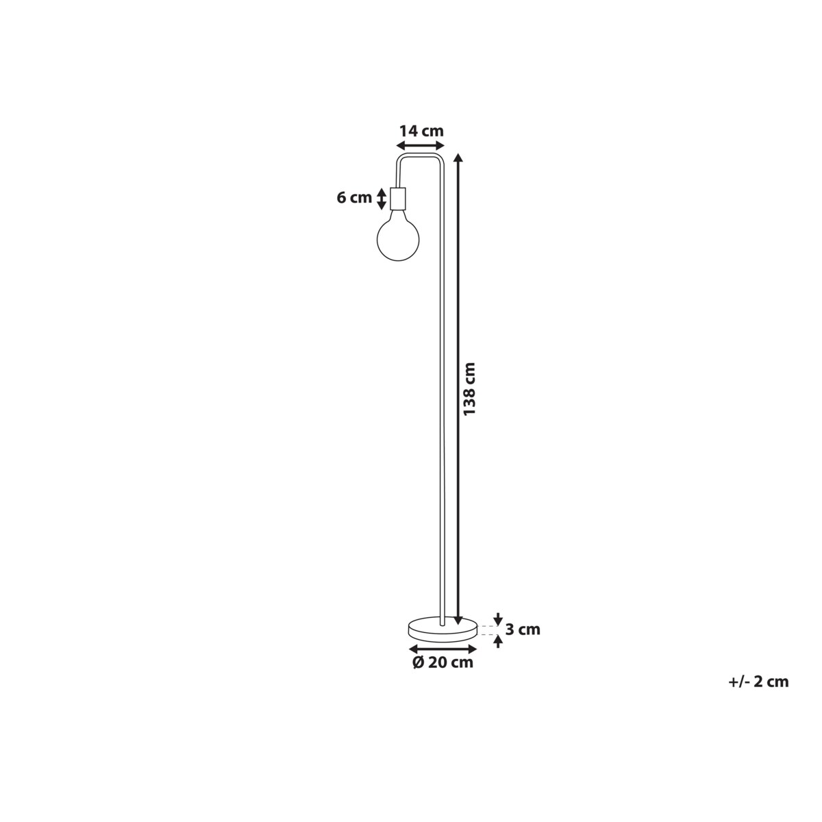 Lampa podłogowa metalowa złota SAVENA