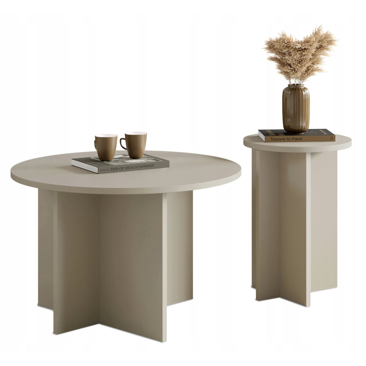 Zestaw Dwóch Stolików Do Salonu Kaszmir TAVO 70/35CM