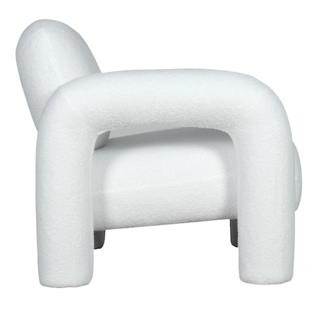 Fotel wypoczynkowy 75x87x81,5 cm TUBITA - II biała boucle