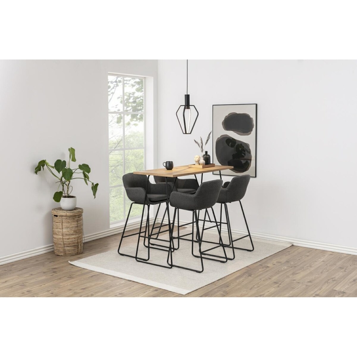 Stołek barowy Lisa dark grey tapicerowany