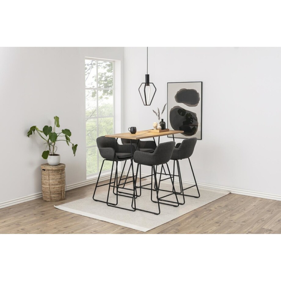 Stołek barowy Lisa dark grey tapicerowany