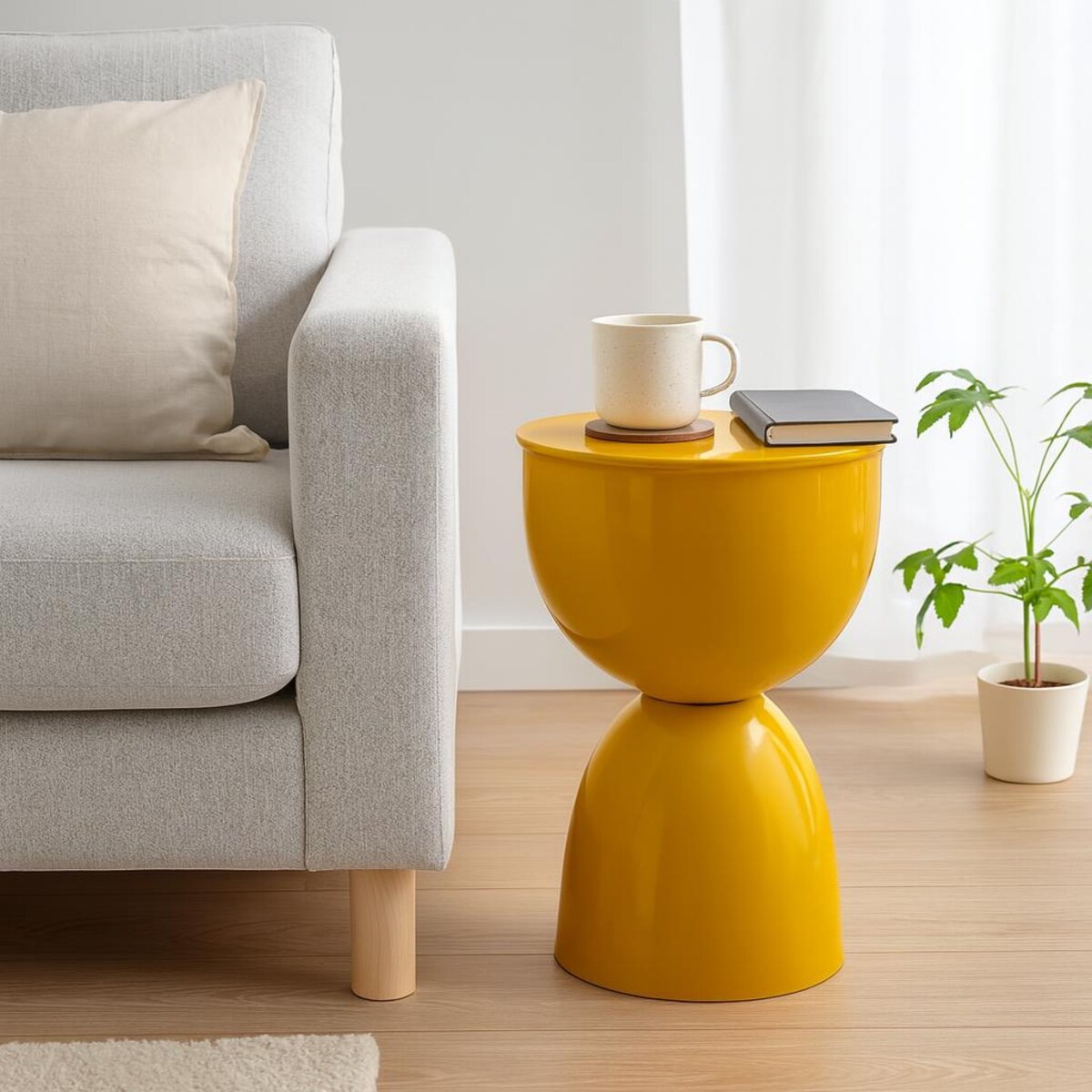 Stolik pomocniczy YAO, metalowy, Ø 31x46 cm