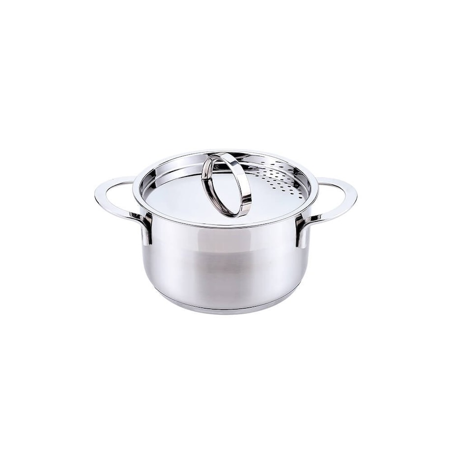 Garnek stalowy z pokrywką na indukcję gaz 18cm 2.0L MAESTRO