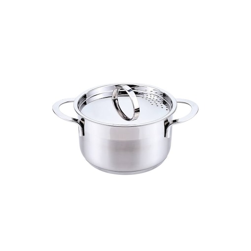 Garnek stalowy z pokrywką na indukcję gaz 18cm 2.0L MAESTRO