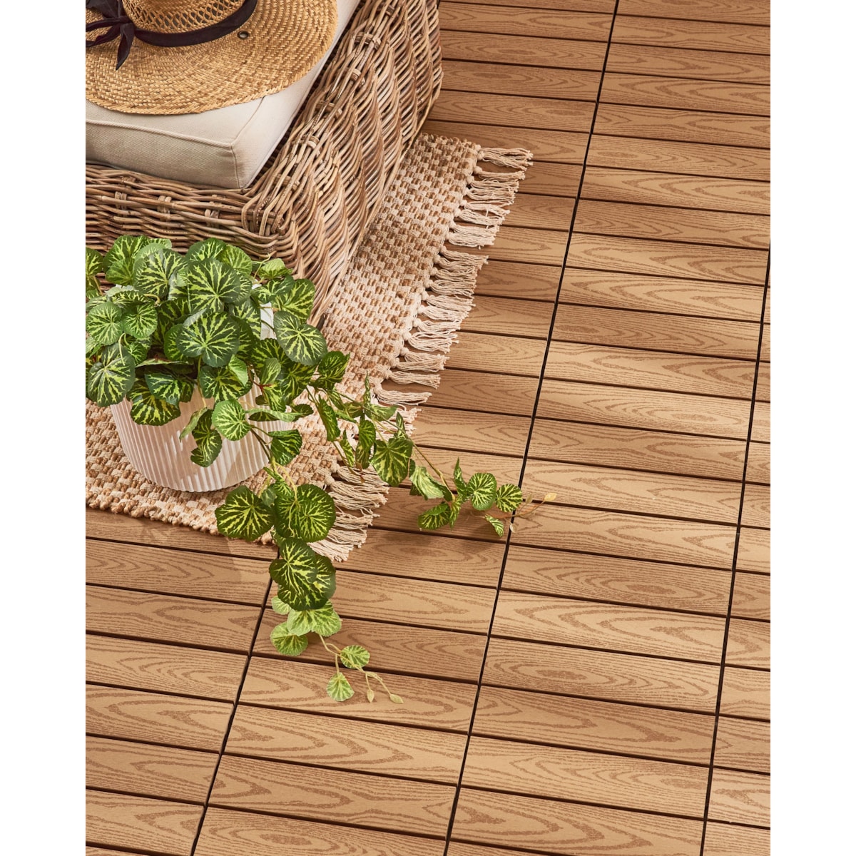 Płytki tarasowe ATESSA Kompozyt WPC Jasnobrązowy