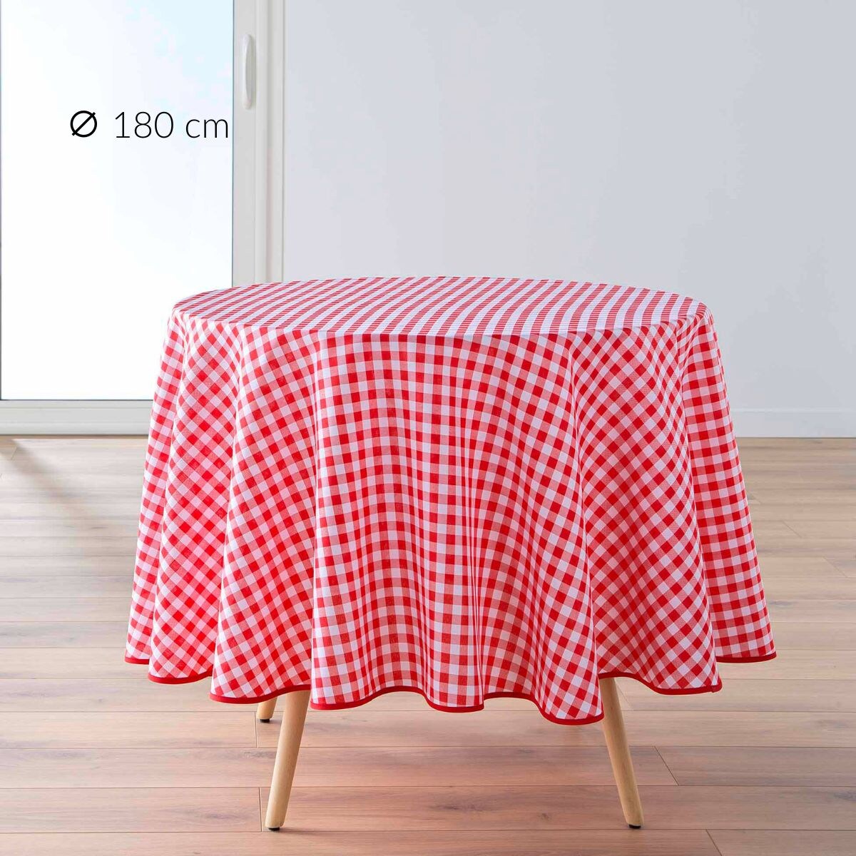 Okrągły obrus w kratkę, VICHY, Ø 180 cm