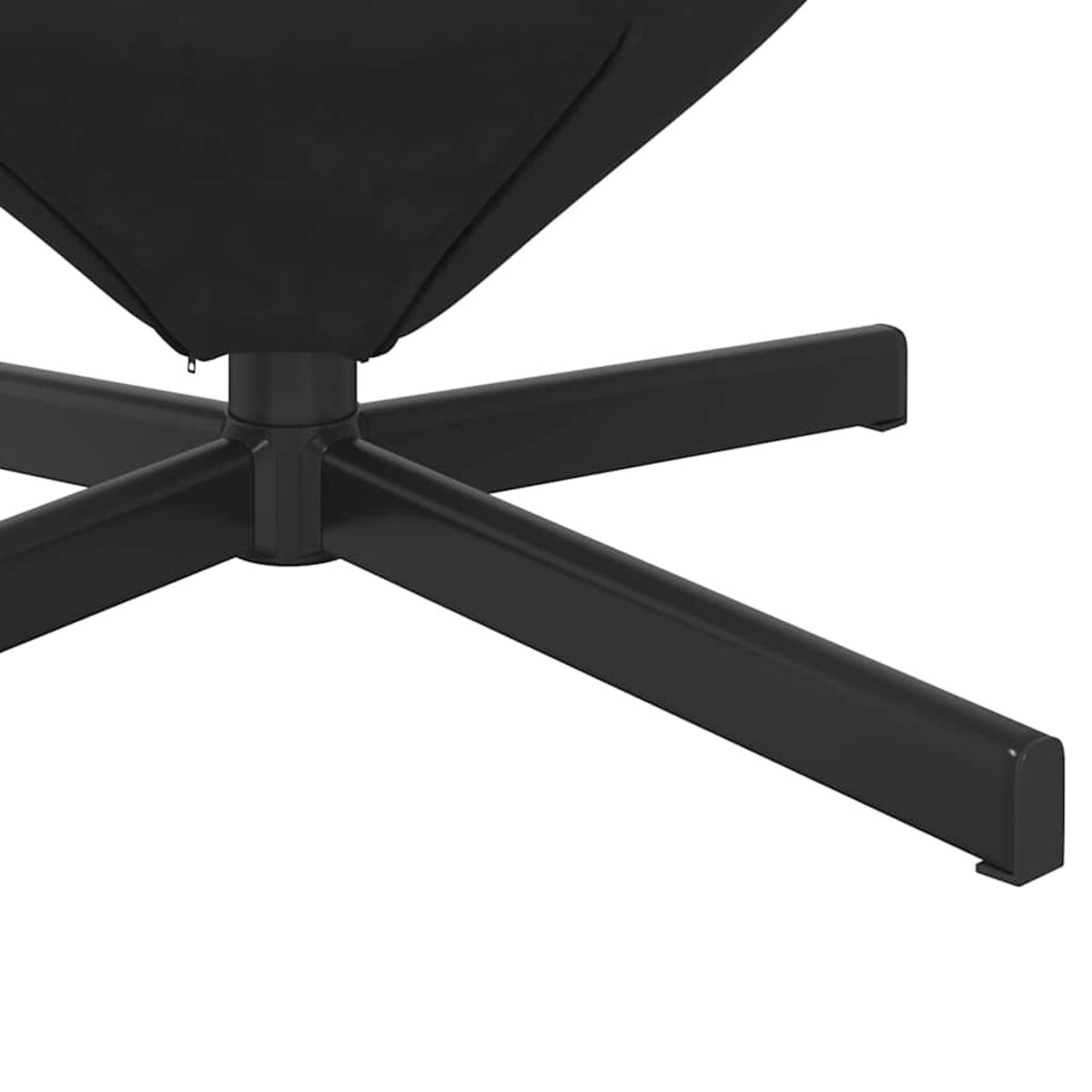 vidaXL Fotel jajo Czarny 63 x 73 x 90 cm Aksamit