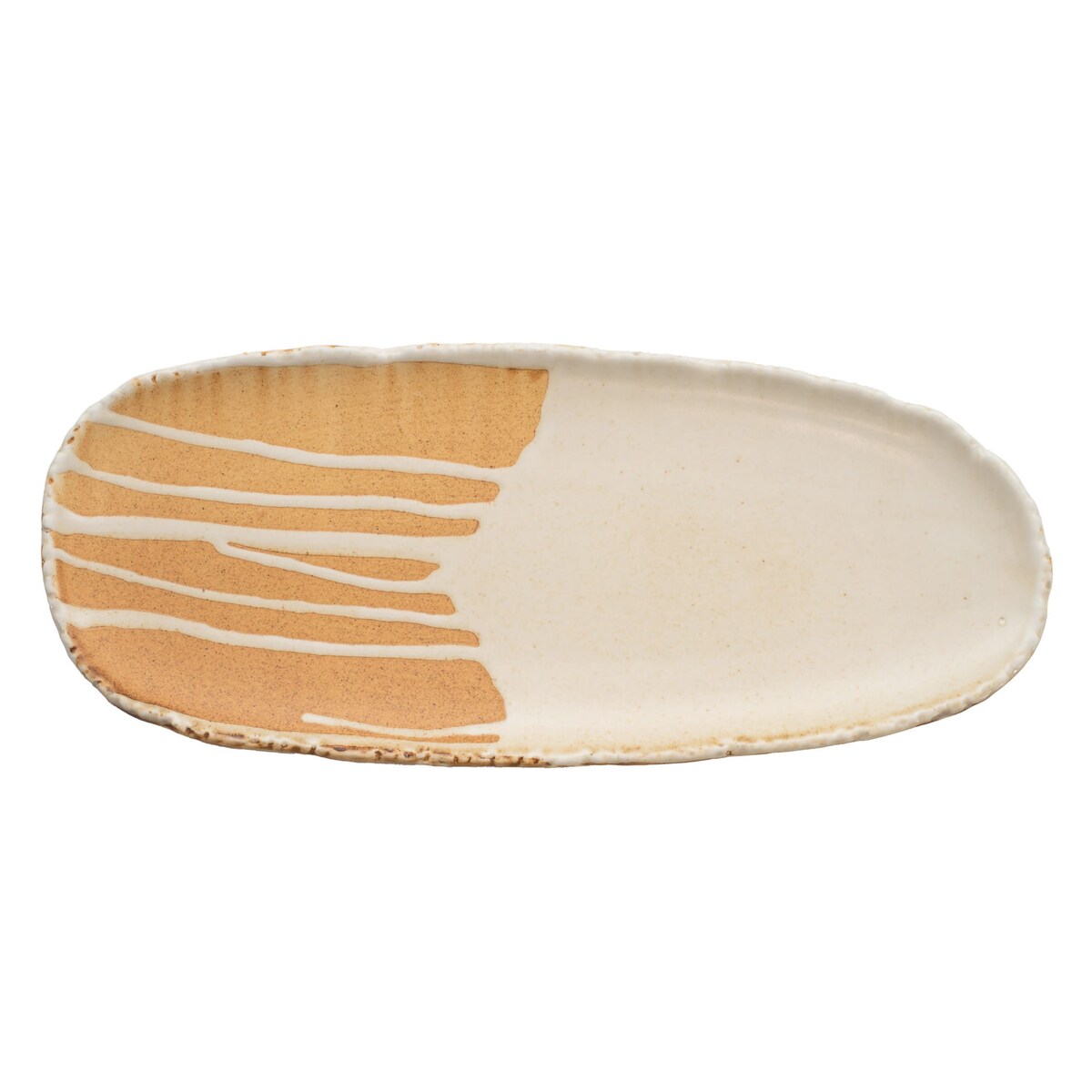 Verlo SAMTO Talerz owalny 35x15 cm kremowy