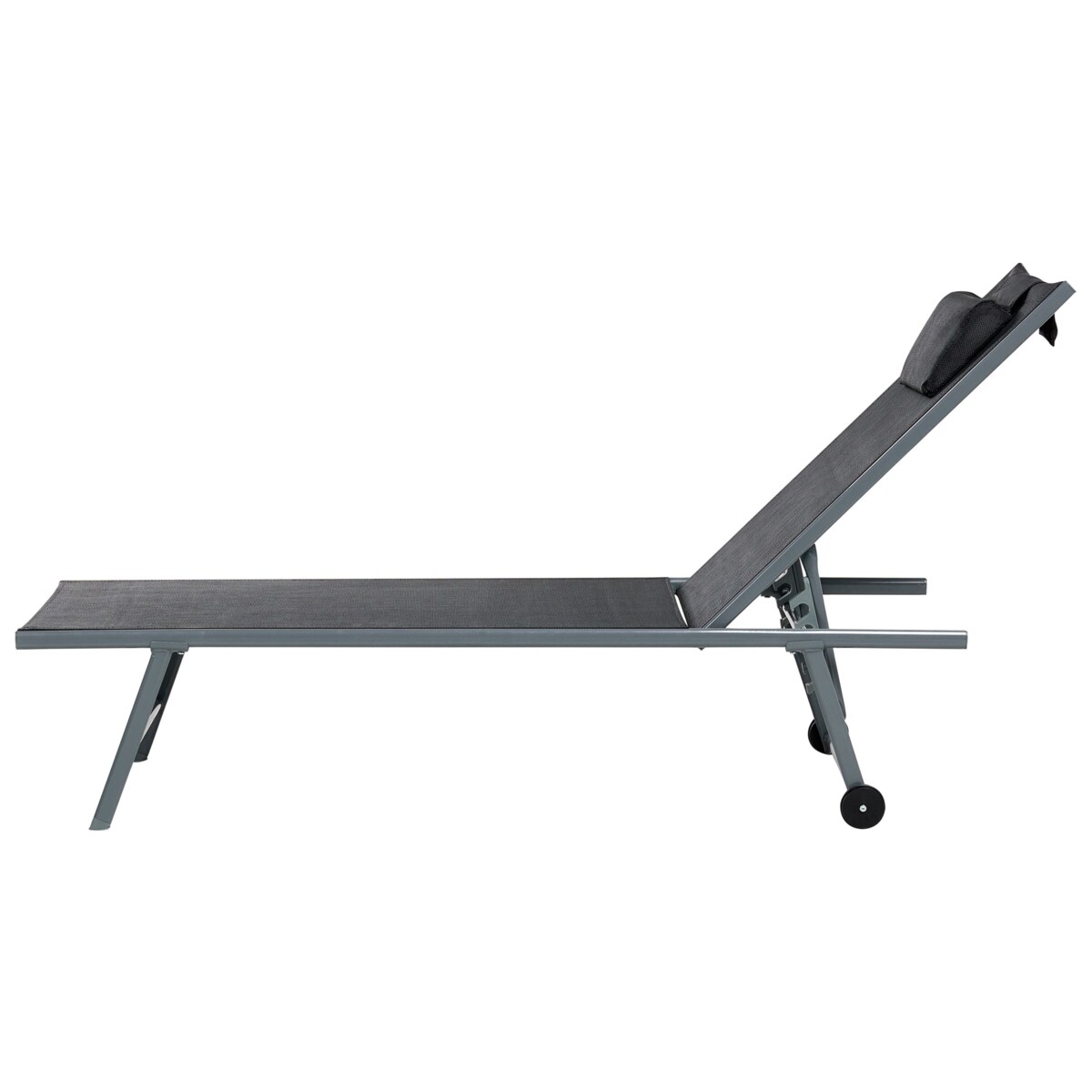 Zestaw 2 leżaków ogrodowych SORONI Metal Czarny