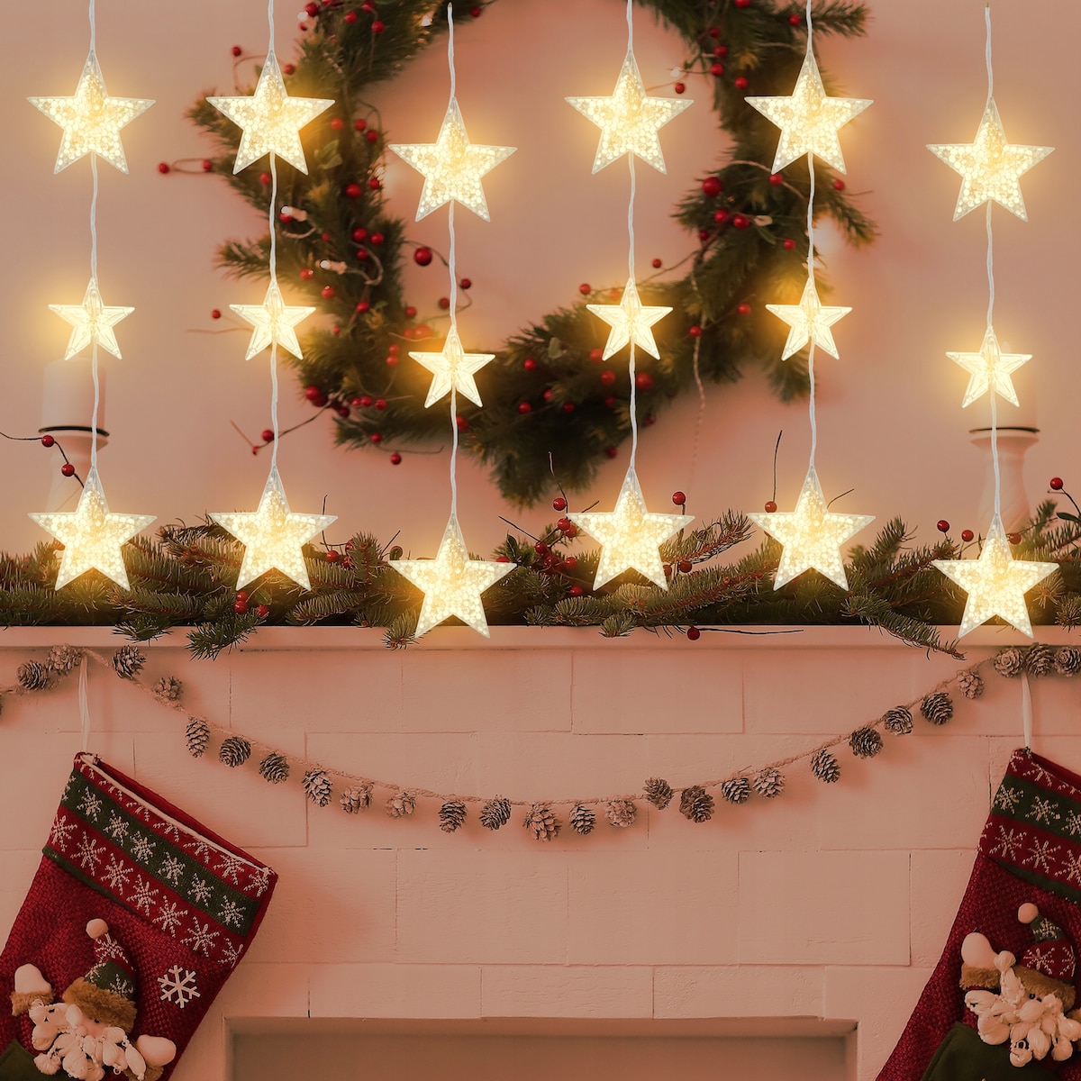 Kurtyna Led Z Pilotem Gwiazdy Wiszące Cd005