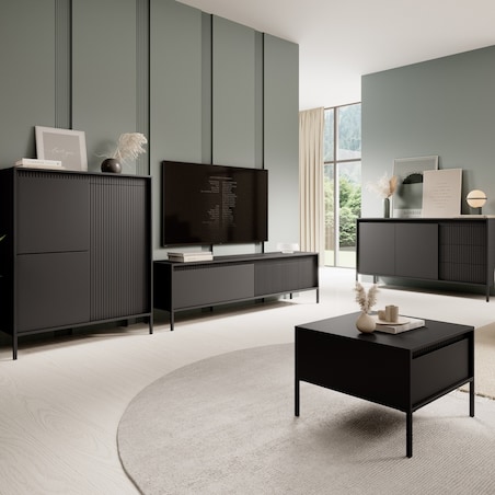 Stolik kawowy z szufladą 48,4x68x68 cm LEMAL czarny