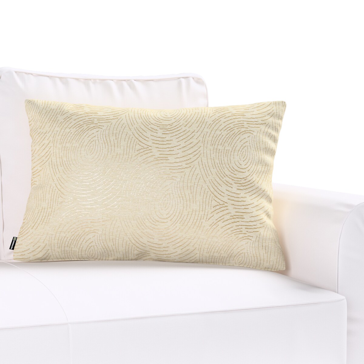 Poszewka Kinga na poduszkę prostokątną 60x40 beżowo-złoty wzór