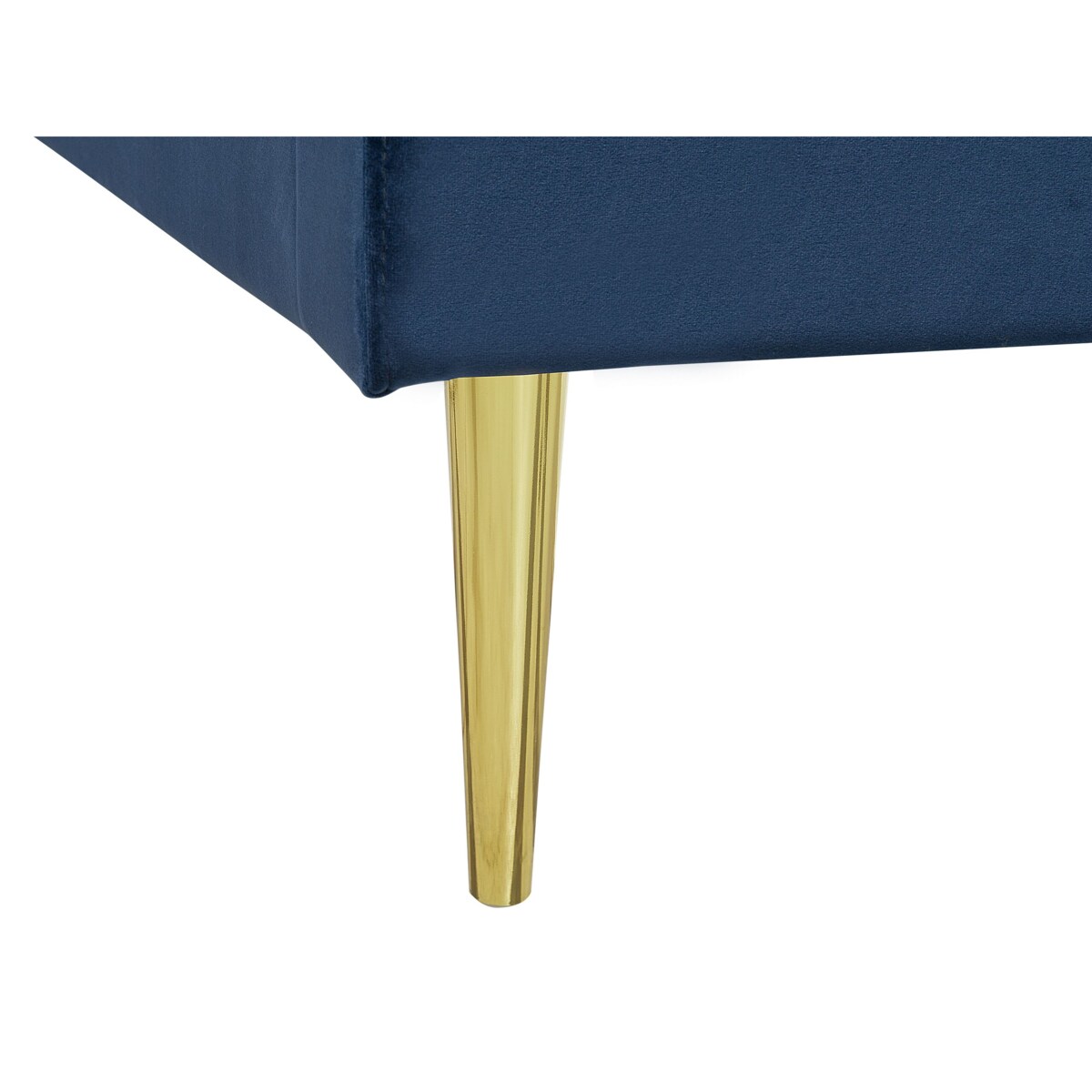 Łóżko welurowe 180 x 200 cm niebieskie MARVILLE